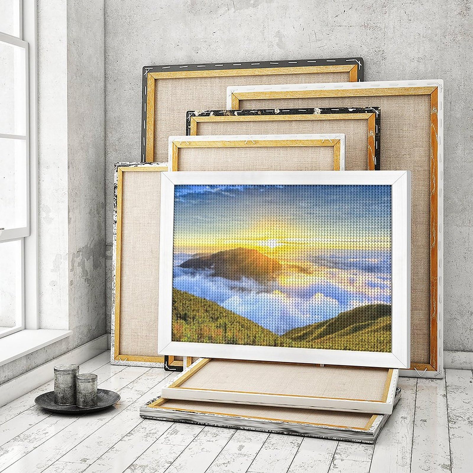 Amazon | ダイヤモンドアート キット 自然の絵 風景画 5D モザイク